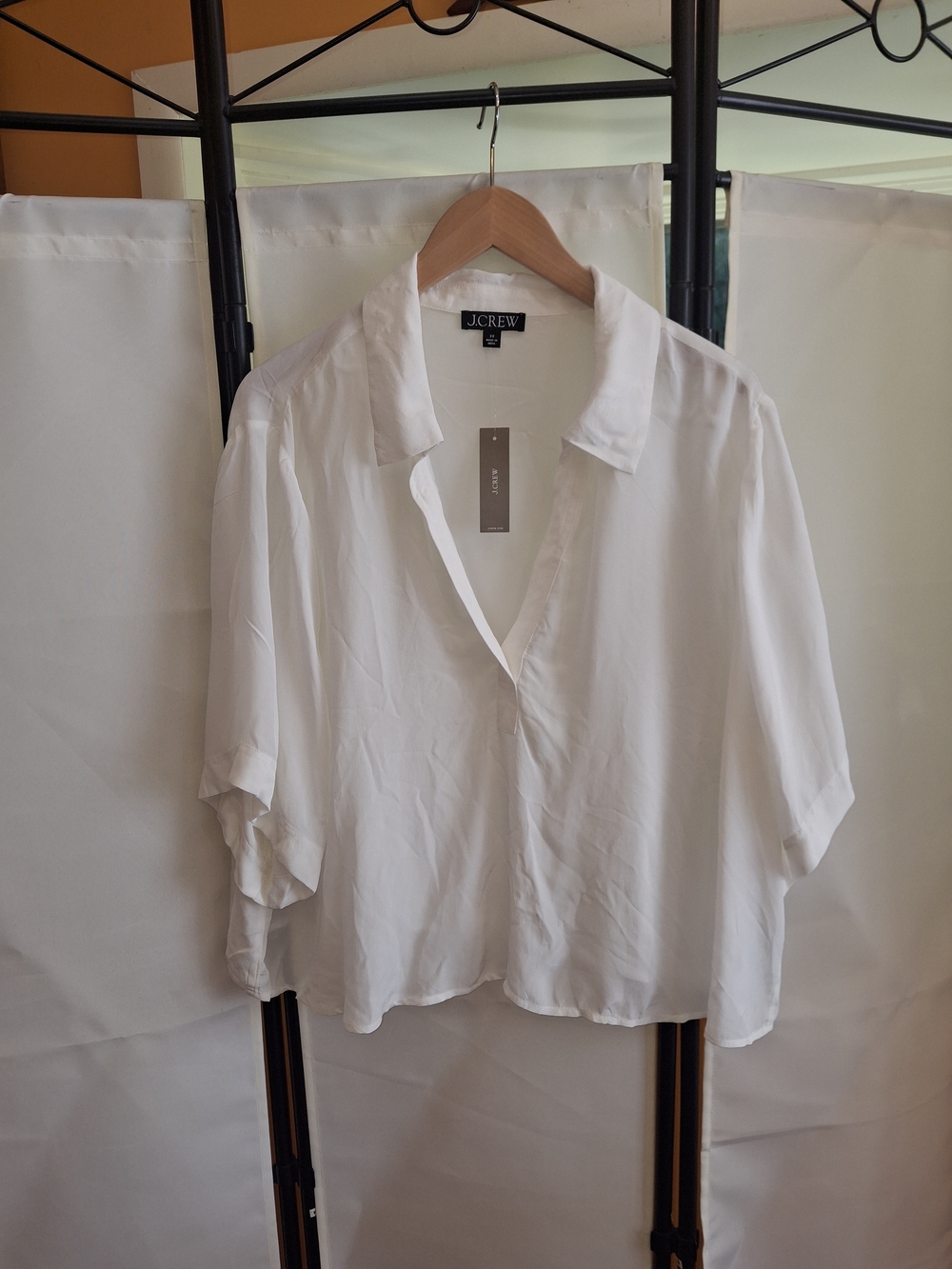 J. Crew Ivory Lightweight Blouse